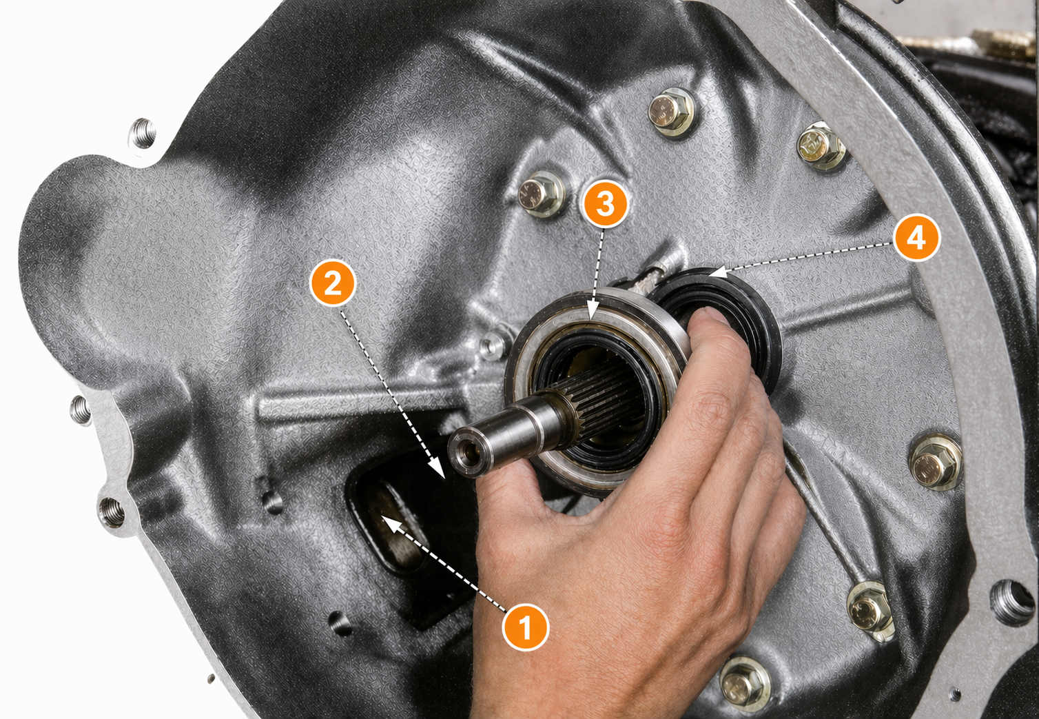 FSM Fig. CL-3 — Release mechanism components: dust cover, withdrawal lever, release bearing, and holder spring.